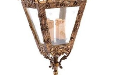 Classic copper 4-light table lamp