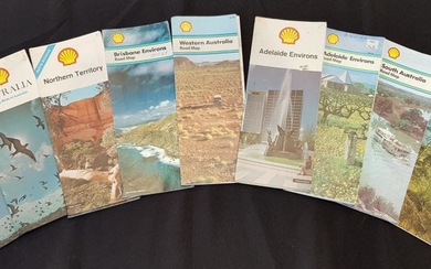 Collection of 13 x Vintage Road Maps produced by Shell (L: 27 x W: 11cm)