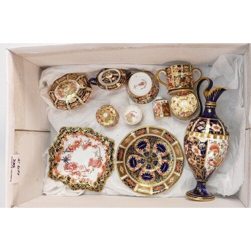 Collection of Royal Crown Derby Imari to include Miniature T...