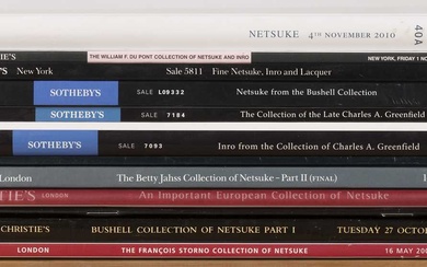 Collection of catalogues on netsukes to include 'Netsuke from the...
