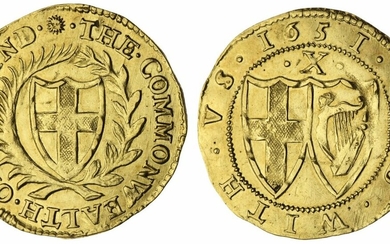 Commonwealth (1649-1660), Half-Unite or Double-Crown, 1651, Tower