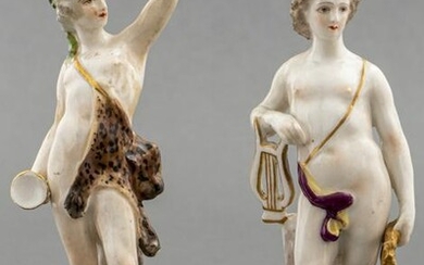Continental Porcelain Classical Greek Figurines, 2