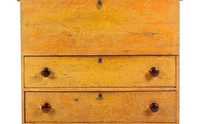 Country Mustard Painted Mule Chest