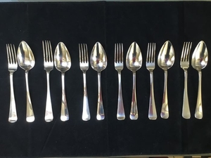 Couvert, Cutlery set (12) - .833 silver - Netherlands - Late 19th century