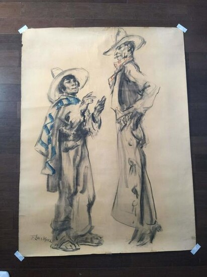 Cowboy - Original Art by Francis Luis Mora (1910's) 36"