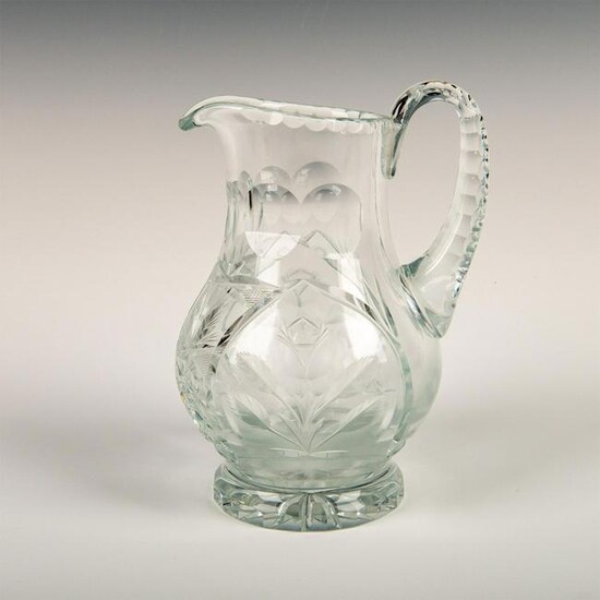 Crystal Cut Glass Water Pitcher