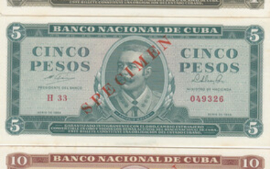 Cuba 1-20 Pesos 1964 (4) specimens
