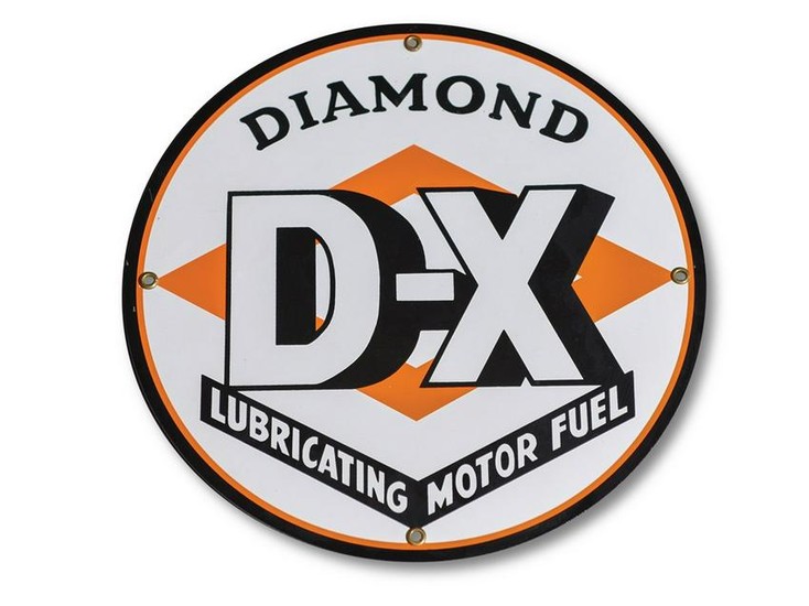 Diamond D-X Lubricating Motor Fuel Reproduction Sign