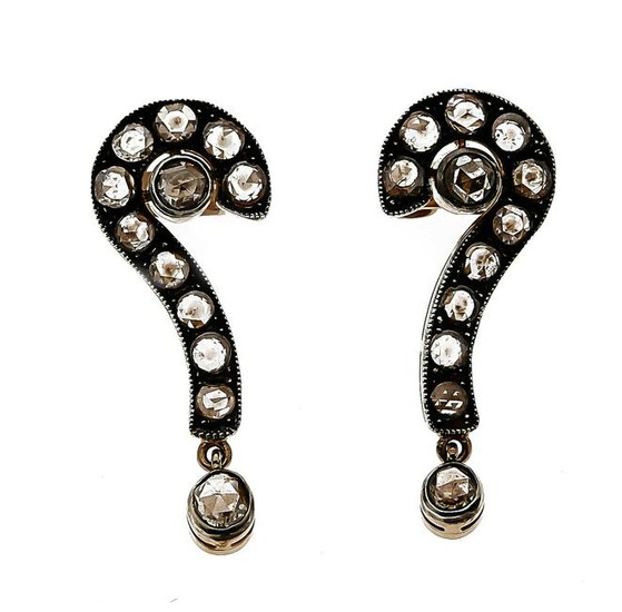 Diamond rose earrings RG