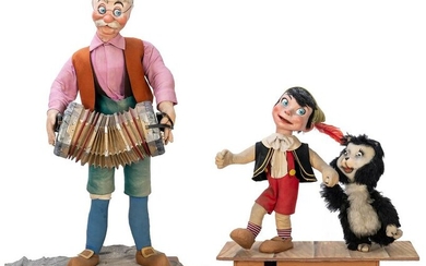 [Disneyland] Pinocchio, Geppetto, and Figaro
