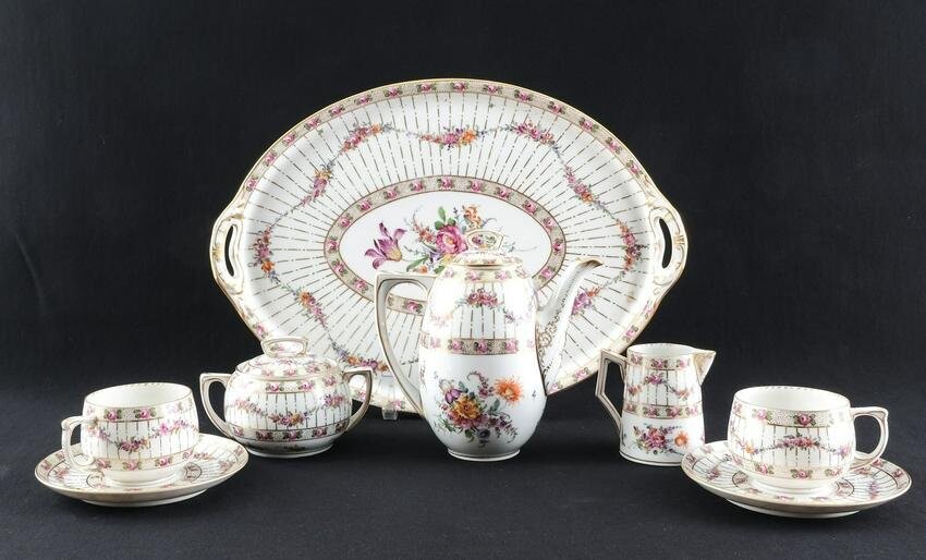 Dresden Porcelain Tea Service - 8 Pieces