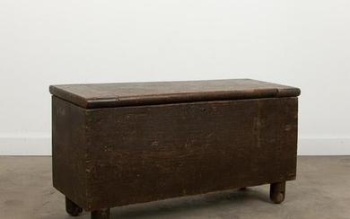 Early 19th c. American Oak Valuables Chest