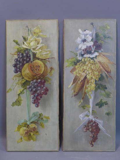 Early 20th century French school, a pair of still life studi...