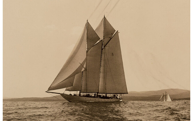 Edwin Levick (1868-1929), Schooner off the Coast (circa 1920s)