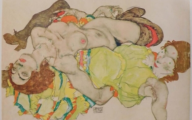 Egon Schiele, After: Two Girls Lying Entwined