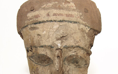 Egyptian painted wood 'mummy' mask, Late Period
