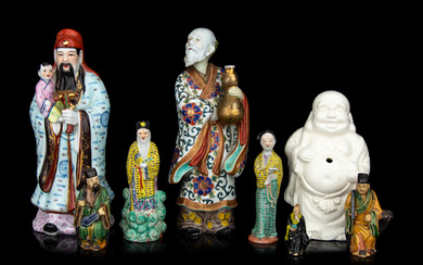 Eight Chinese Porcelain Figures
