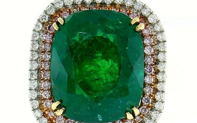 Emerald Diamond Gold RING by Lorraine Schwartz 10.50-ct