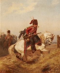 Emil Hünten, Hussar Cavalryman