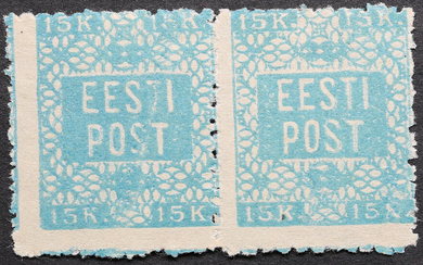 Estonia stamp 15 K - pair 1918, 24./30. Nov.
