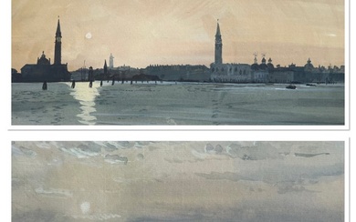 European school. (XX) - A pair of Venetian canal scenes