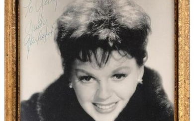 FRAMED PHOTOGRAPH OF JUDY GARLAND WITH AUTOGRAPH