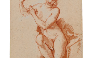 FRANÇOIS BOUCHER (PARIS 1703-1770), Une femme nue assise