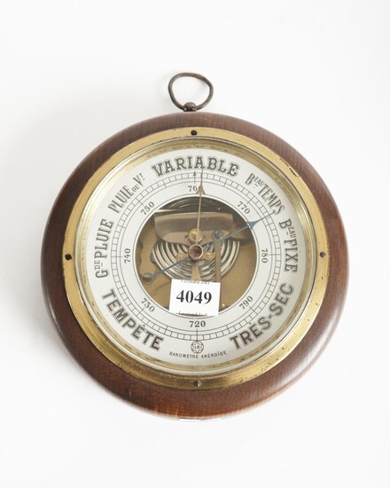 FRENCH LATE 19TH CENTURY BAROMETER, C.1900'S, DIA.18CM, LEONARD JOEL LOCAL DELIVERY SIZE: SMALL