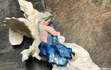 Fantasy Artisan Mermaid Oyster Shell Doll