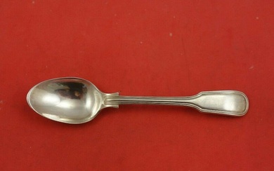 Fiddle Thread by James Robinson Sterling Silver Teaspoon Turned Down 5 3/4"