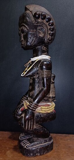 Figure - Wood - Baule - Ivory Coast - 47 cm