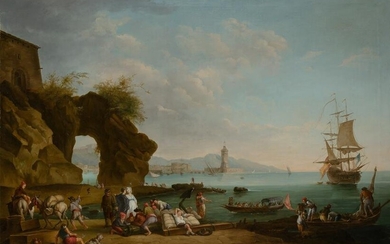 Follower of Claude-Joseph Vernet A Mediterranean Port