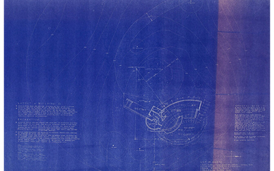 Frank Lloyd Wright (1867-1959), Half-Scale Blueprints of the Curtis Meyer Residence, Kalamazoo, Michigan (seven sheets) (designed 1950, printed circa 1965)