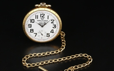 French Made Waltham Pocket Watch With Chain Fob