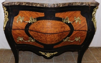 French Marble Top 2 Drawer Commode