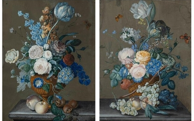 French School 18th-19th Century Still Lifes of Flowers