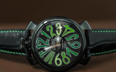 GaGà Milano - Watch Manuale 40mm Black PVD Green - 5022 - Unisex - BRAND NEW