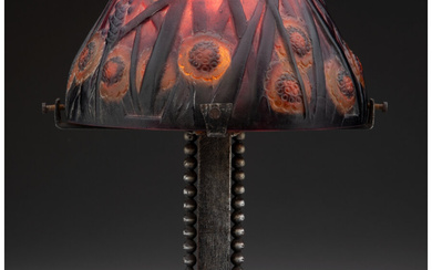 Gabriel Argy-Rousseau Pâte de Verre and Wrought Iron The Prairie Lamp (circa 1926)