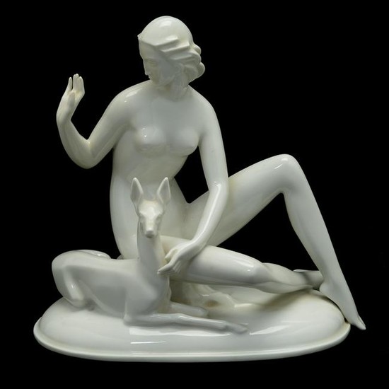 Gerhard Schliepstein for KPM Porcelain Figure of the