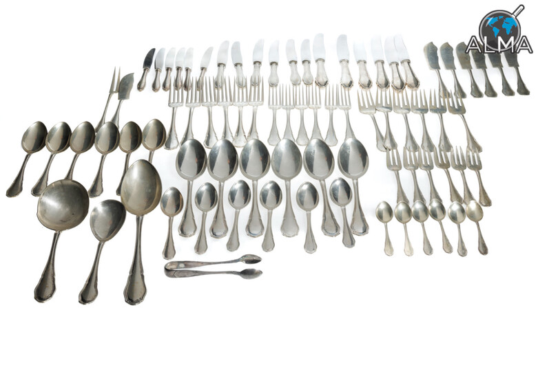 German Silver Cutlery Set Serving 6 Persons