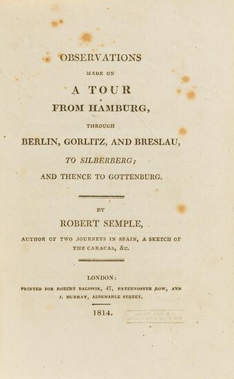 Germany.- Semple (Robert) Observations made on a Tour