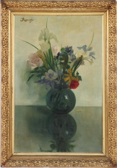 (-), Signed Bogaerts, still life with glass vase...