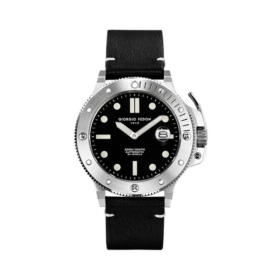 Giorgio Fedon - Automatic Aquamarine Stainless Steel Black Dial Black Leather Strap - GFCL001 "NO RESERVE PRICE" - Men - 2011-present