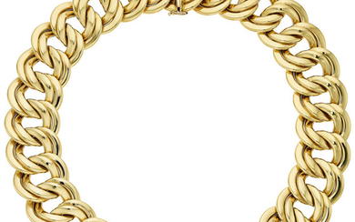 Gold Necklace The 14k gold double curb link necklace...
