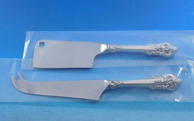 Grande Baroque by Wallace Sterling Silver Cheese Serving Server Set 2pc Custom