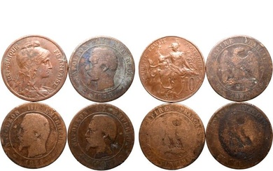 Group of 4 French Æ Coins.