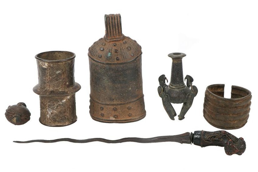 Group of African and Javanese Artifacts, early 20th C.