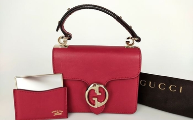 Gucci - In pelle rossa con specchietto e dustbag Handbag
