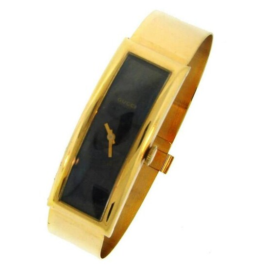 Gucci Ladies Yellow Gold Bracelet Wristwatch 1970s