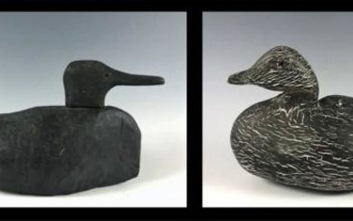Hand Carved, Painted Duck Decoys, (2pc)
